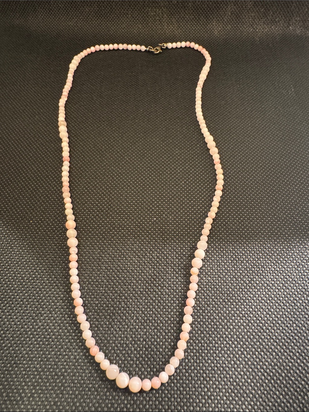 Dainty pink opal necklace